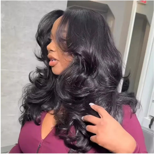 13x6 Body Wave Lace frontal Wig  Human Hair Pre Plucked Glueless 13X4 Brazilian Body Wave HD Transparent Lace Wigs For Women