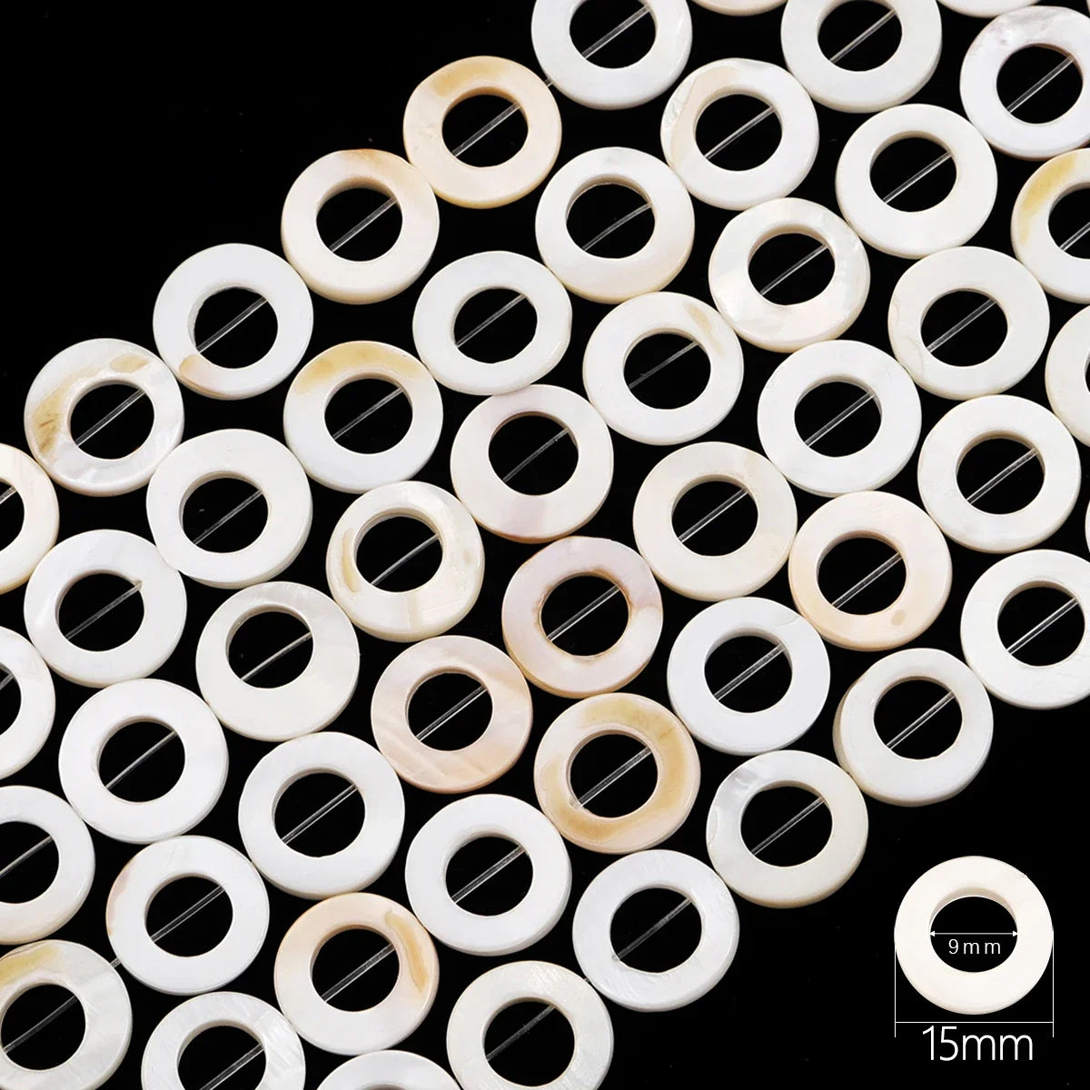 Natural Shell Beads Mother of Pearl Love Star Oval Round Flat Loose Spacer Beads for Jewelry Making DIY Charm Bracelet Necklace