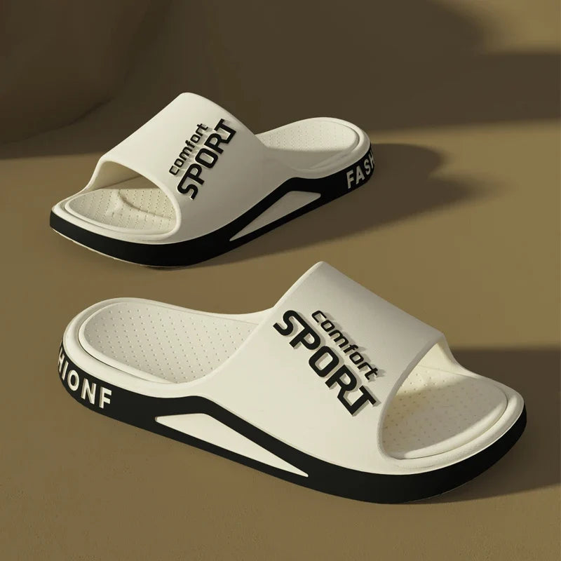 Fashion Men's Sandals Summer EVA Comfortable Anti-Slip Soft Soles House Slippers for Indoor Outdoor Wear Breathable Shower Slide