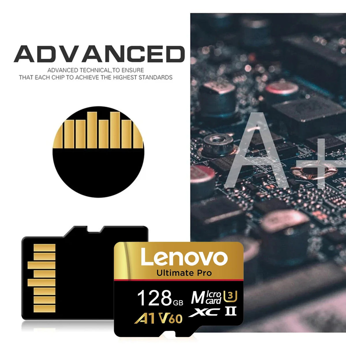 Lenovo SD Memory Card 128GB 256GB 512GB 1TB Micro SD Card V60 U3 Flash Cards TF Card Memory Microsd For Insta360 DJI Drone
