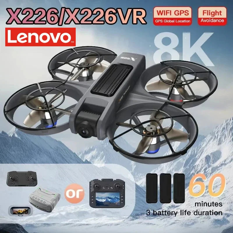 Lenovo Drone With screen RC 8K Professional HD Aerial Photography GPS Laser obstacle avoidance Three-axis gimbal Aircraft