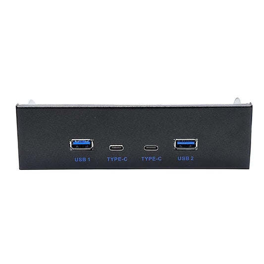 USB 5.25" Front Panel for PC 2Port USB3.1 TYPE C 2Port USB3.2 Gen2 Hub Adapter 10Gbps Power Jumper for CD-ROM Optical Drive Tray