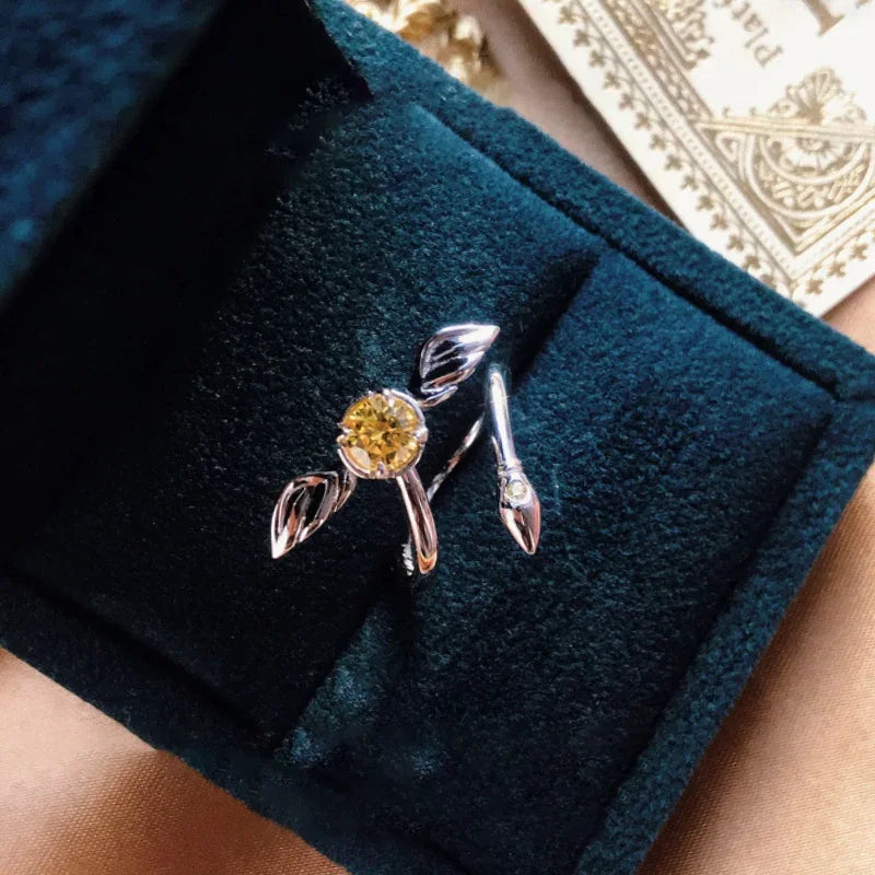 925 Sterling Silver  HP Cosplay Hary Potters Gold Snitch Ball Adjustable Rotatable Ring  Jewelry Props Women Men Couple Gifts
