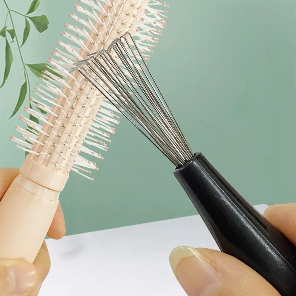 1PC Comb Hair Brush Cleaner Plastic Handle Cleaning Brush Remover Embedded Beauty Tools Cleaning Products Cleaning Supplies