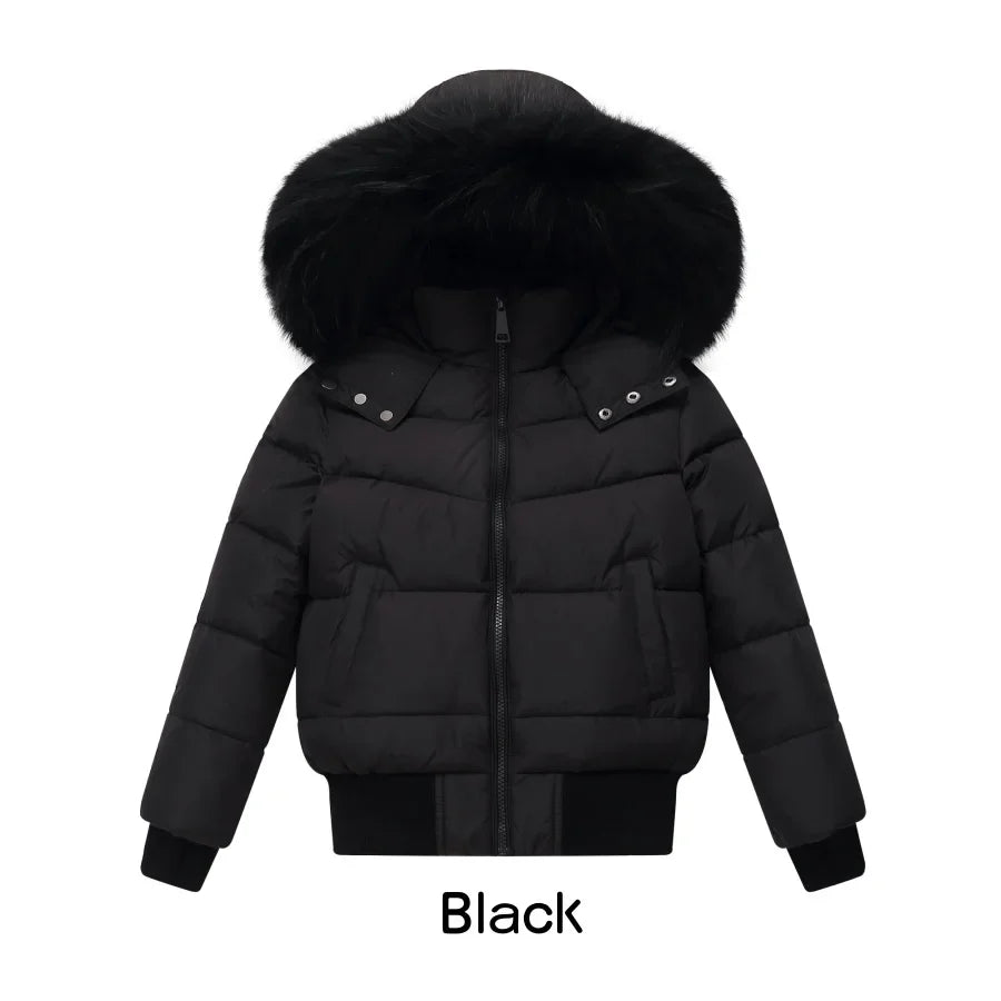 AP 2025 winter design waterproof fabric children down coat for girls and boys clothes