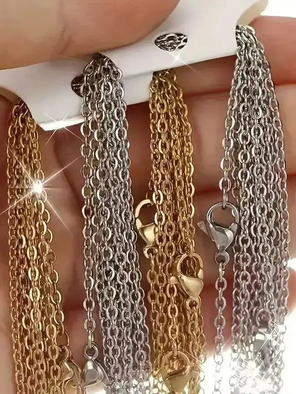 1PCS45+5cm fashionable and simple loose O-shaped collarbone chain necklace, suitable for single or stacked wearing, can be DIY