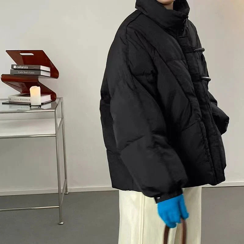 Women's Jacket New Korean Version Stand Collar Short Cotton-padded Jacket Thickening Warm Parkas Winter Vintage Coat