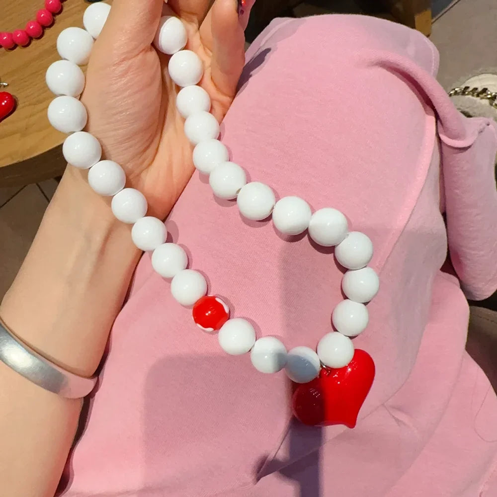 Fashionable Summer Pendant Necklace Simple And Elegant Bracelet Sweet Necklace New Heart-Shaped Jewelry Accessory