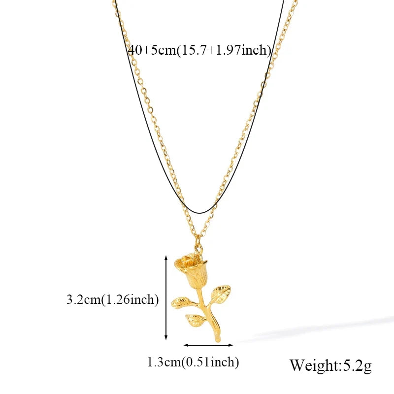 GANEMLY 316l Stainless Steel Luxury Bling Cubic Zirconia Eye Droplets Pendant Necklace Women Chic Romantic Waterproof Jewelry