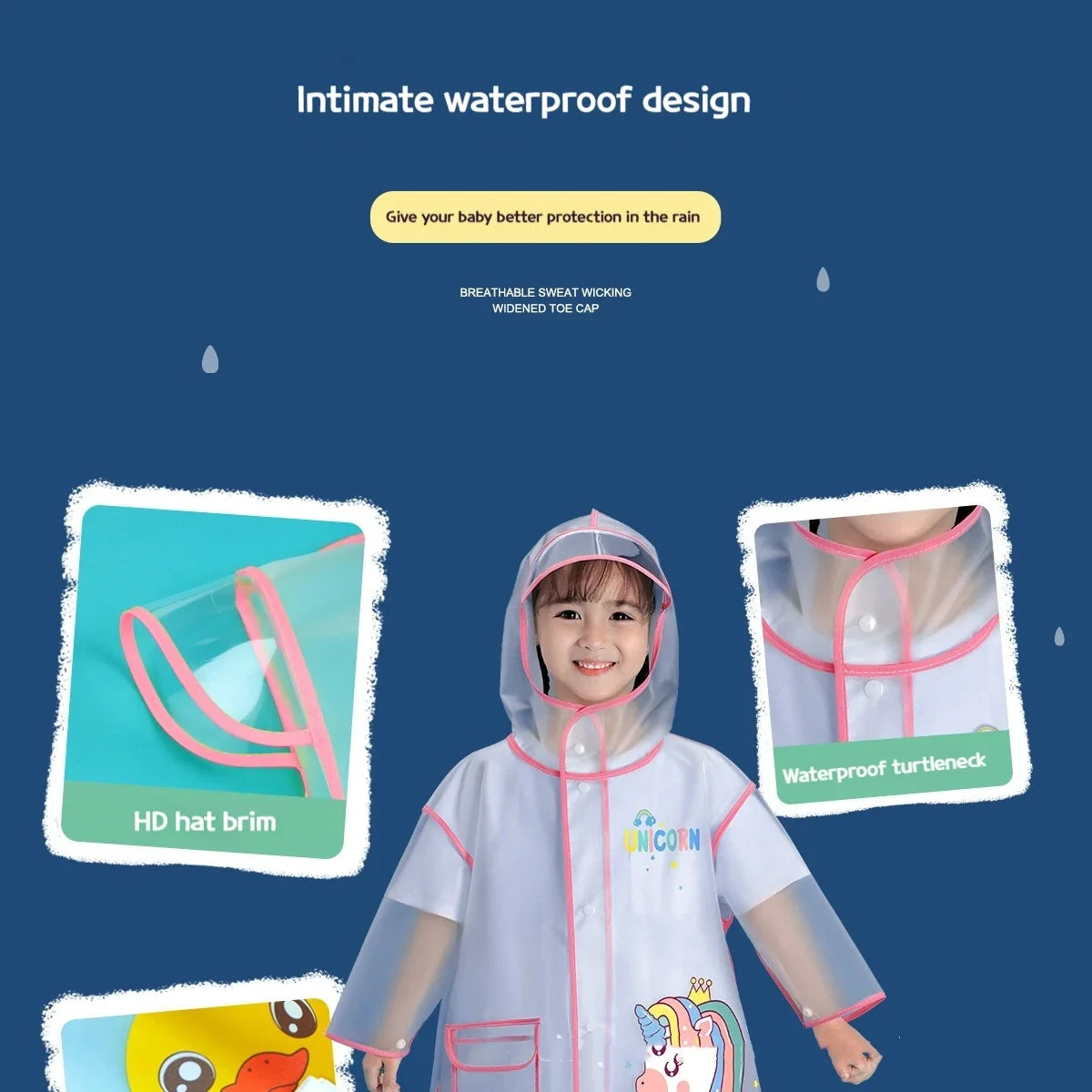 Special Raincoats for School Students Boys And Girls Waterproof Outdoor Rain Jackets  Protective Coats