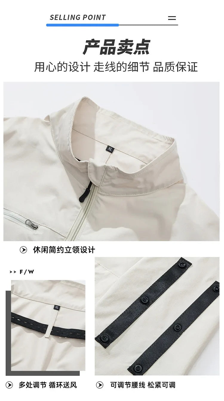 Cooling Air Conditioning Clothes with Fan Outdoor Charging Summer Cooling Welding Labor Overalls Men