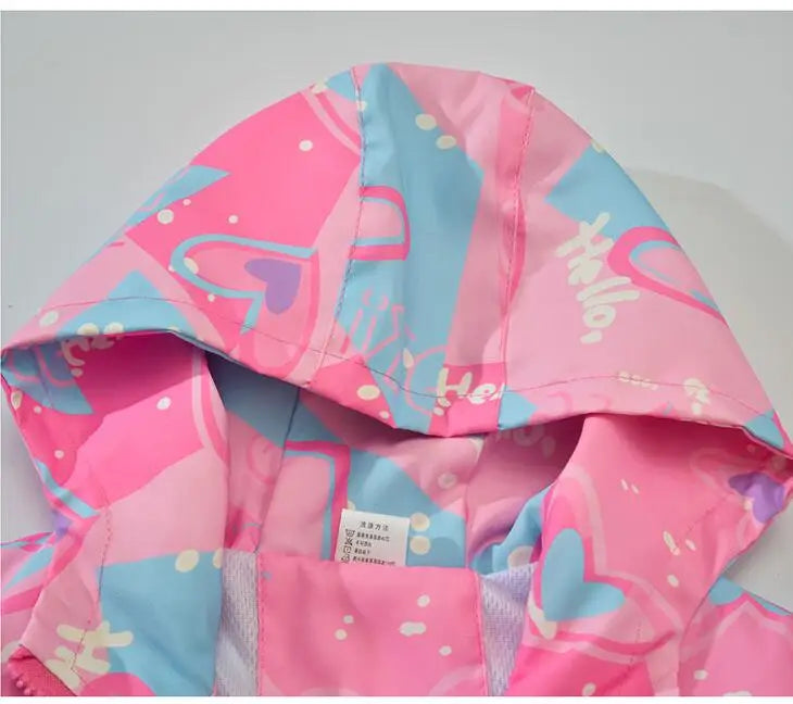Korean Fashion Jacket For Girls Teenager Casual Gradient Hooded Coat Boys Blazer Spring Autumn Windproof Sweet Coats Windbreaker