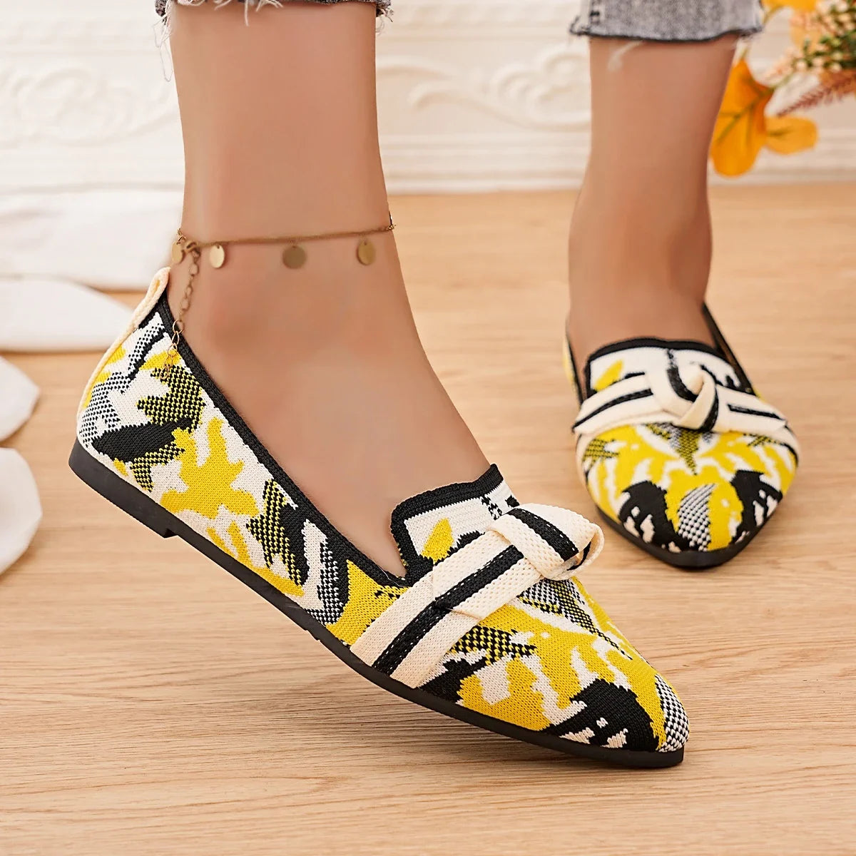 New Women's Loafers Ballet Flat Shoes Spring/autumn Fashion Pointed Toe Casual Low Heeled Women's Flat Shoes  Size 36-43