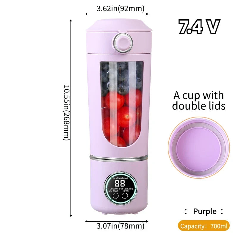 New Portable Juice Maker Blender for Shakes Smoothie 580ML Durable Juicer Steel Blades 2 in 1 Blender Bottle Smoothie Extractor