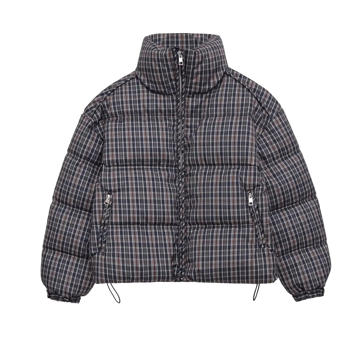 CharmChant Stand-Collar Plaid Puffer Jacket for Women Winter 2025 Padding Coat Female New in Coats Warm  Check Outerwears Parkas