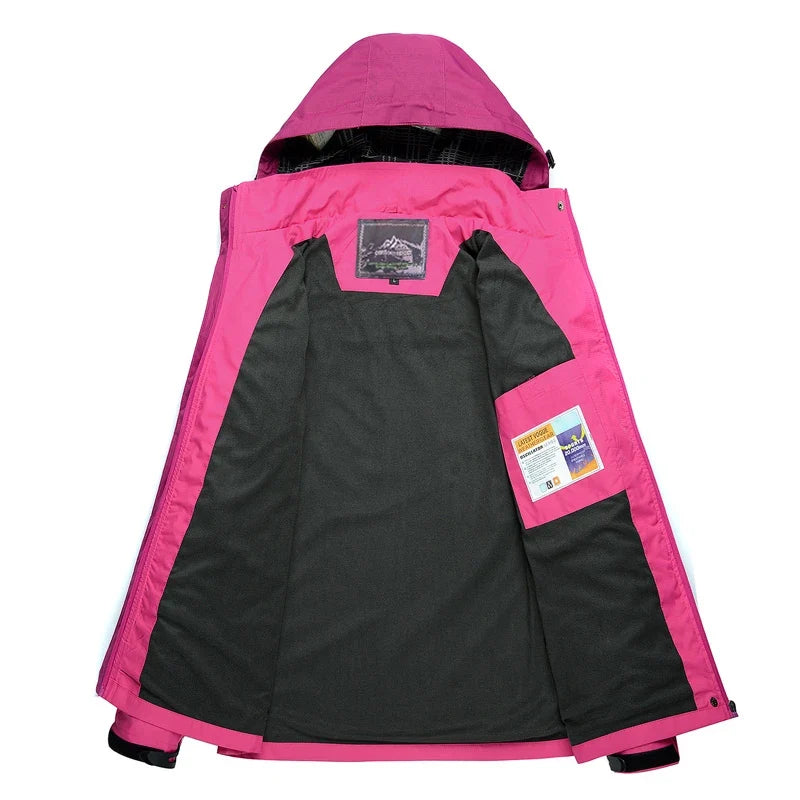 TRVLWEGO Women's Waterproof Hiking Jacket Windproof Windbreaker Camping Hunting Climbing Trekking Fishing Coat Outdoor Clothing