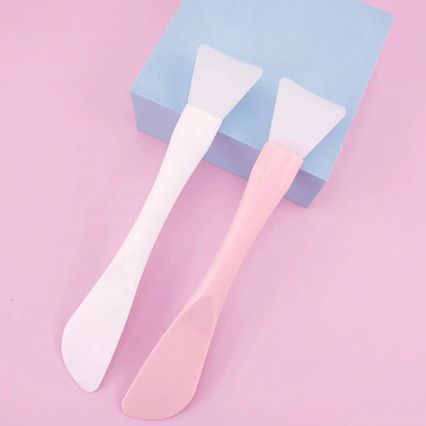 Dual-use Silicone Facial Mask Brush Soft Head With Scraper Integrated Mud Mask Brush DIY Skin Care Beauty Tools