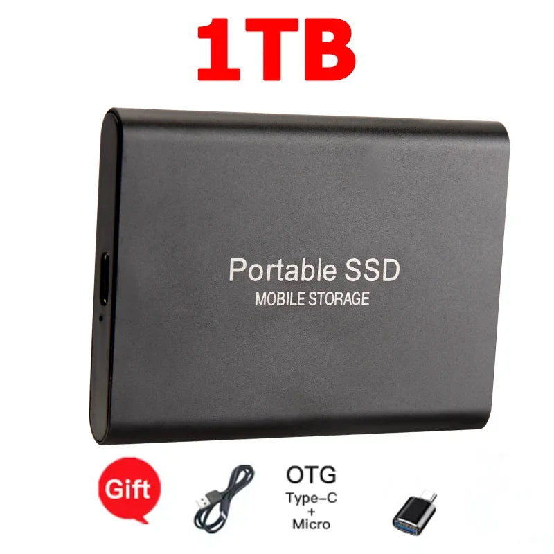 Reliable Slim Storage Device Portable External SSD 1TB 4TB 16TB 128TB High Speed for Notebook Laptop Computer