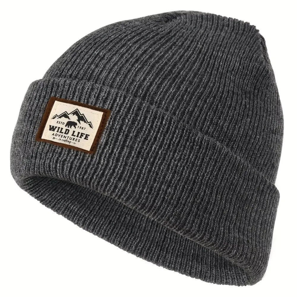 New Warm Outdoor Fleece Sports Hat Windproof Ear Protection Beanie Hats Knitted Thickened Winter Cap Men Women