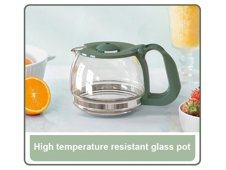 110V Automatic Electric Espresso Coffee Maker Cafe Drip American Latte Coffee Brewing Machine Household Mini Glass Boiler Teapot