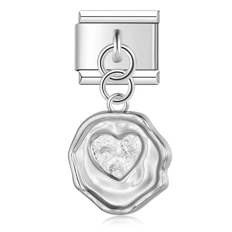 Hapiship 9mm Width Original Daisy Unicorn Angel Cup Santa Claus Italian Charm Fit Bracelet Stainless Steel Jewelry Making DJ050