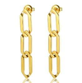 Shiny Zircon Hoop Earrings for Women Trendy Golden Stainless Steel Circle Earring Jewelry Pendientes