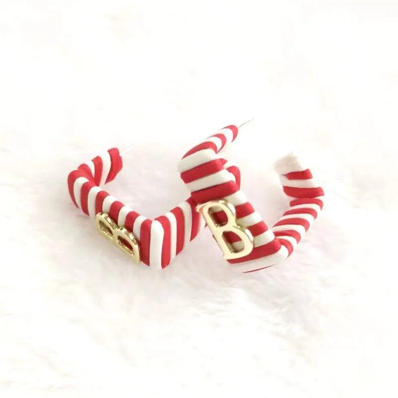 28 Colors Zebra Pu Leather Square Hoop Earrings For Women Fashion Jewelry Letter Alphabet Geometric Stripe Pendientes Mujer