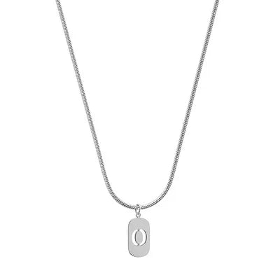 Stainless Steel Angel Number Necklace 0 1 2 3 4 5 6 7 8 9 Rectangle For Women Men Hollow Lucky Number Chain Necklaces Jewelry