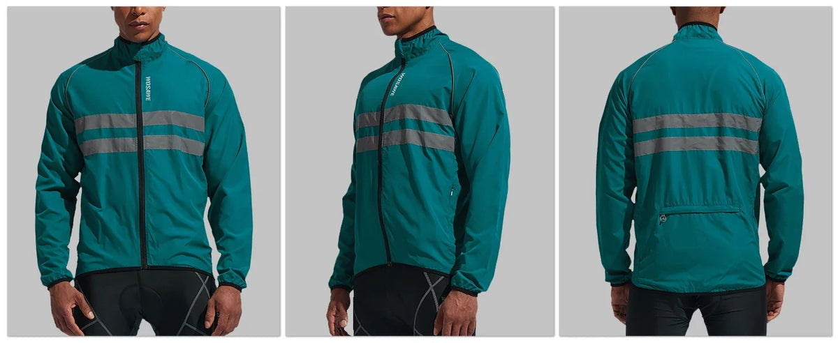 WOSAWE Men Cycling Windbreaker MTB Bicycle Long Sleeve Coat Water Resistant Outdoor Sport Jersey Bike Jacket Cycling Clothing