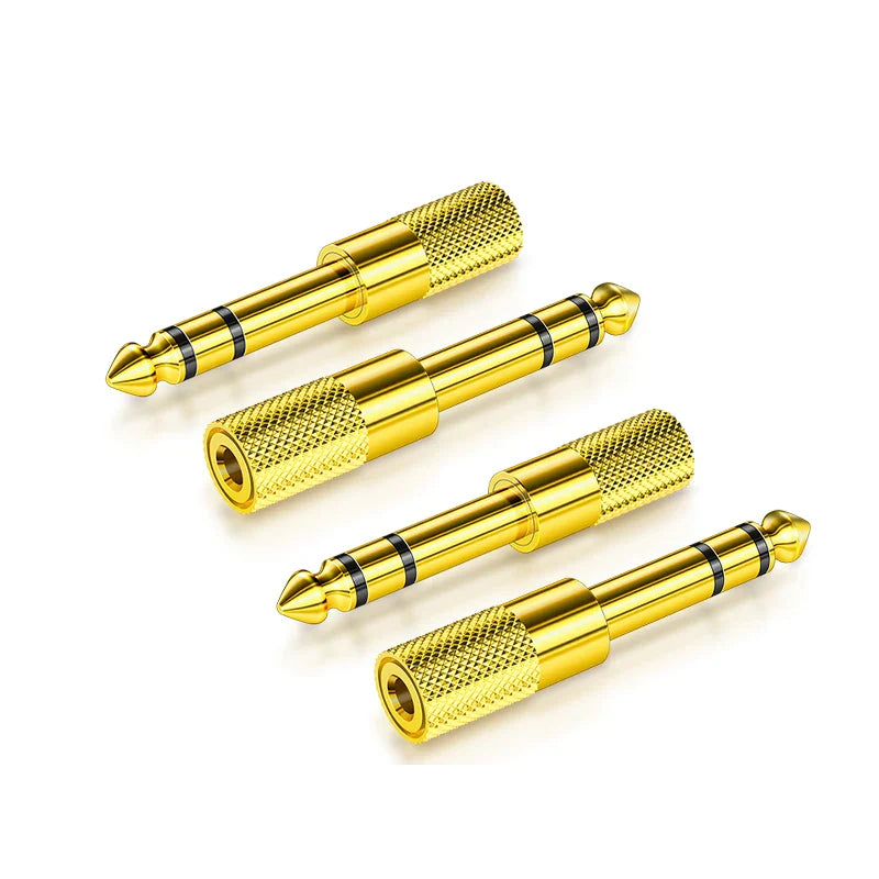 Jack 6.5 6.35mm Male Plug to 3.5mm Female Connector Gold Plating Headphone Microphone AUX Audio Plug