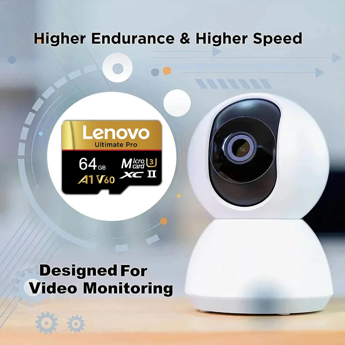 Lenovo SD Memory Card 128GB 256GB 512GB 1TB Micro SD Card V60 U3 Flash Cards TF Card Memory Microsd For Insta360 DJI Drone