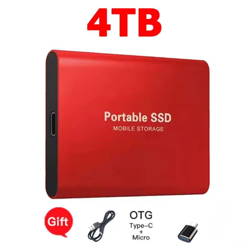 Reliable Slim Storage Device Portable External SSD 1TB 4TB 16TB 128TB High Speed for Notebook Laptop Computer