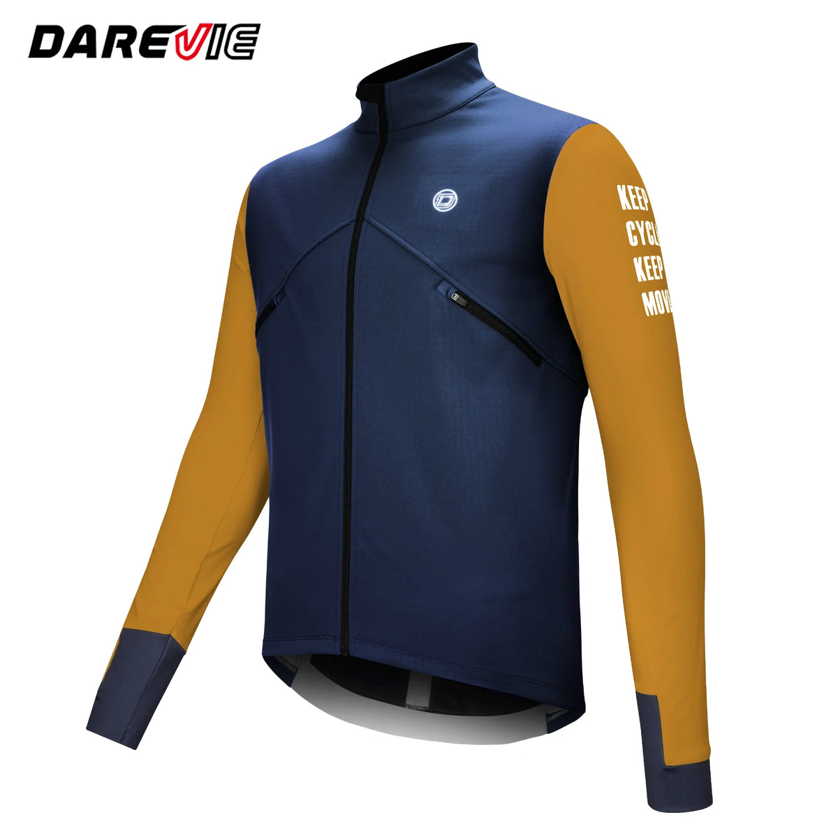 DAREVIE Cycling Men's Jacket Windproof Fleece Pro Cycling Jackets Long Sleeve Warm Soft Brushed Pro Breathable Bicycle Clothing