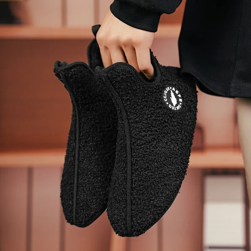 New Men Winter Slippers High Quality Light Weight Disign Shoes Fashion Women Plush Slipper Warm Slip on Casual Shoe for Couples