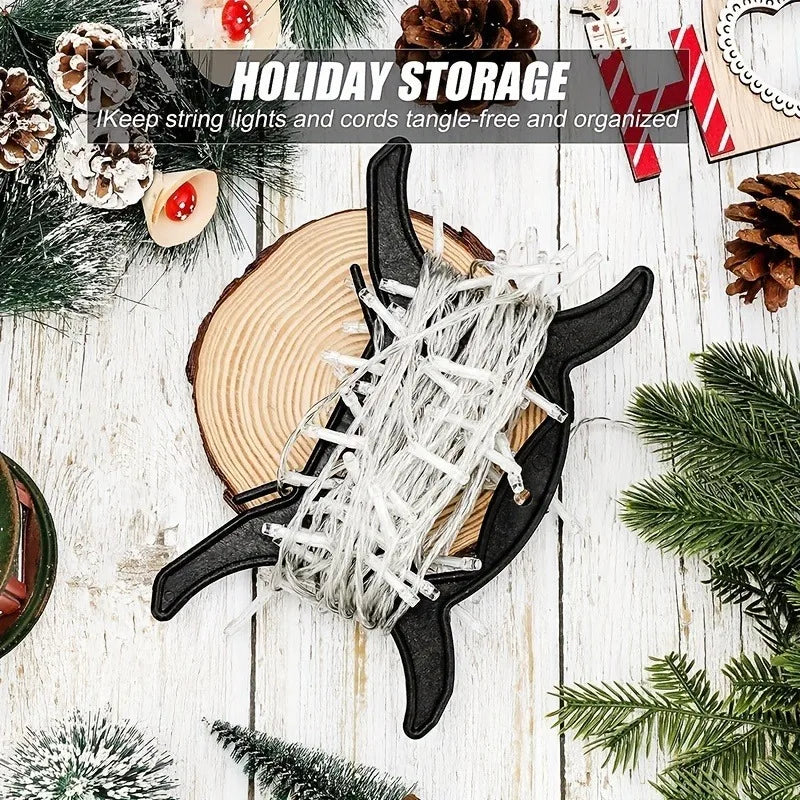 1pc String Light Storage Holder,Holiday Decorative Light Cord Coiling Organizer Clip,Home Organization and Storage Supplies