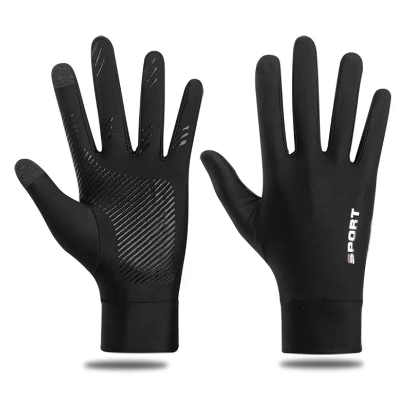Summer Ice Silk Touchscreen Anti Slip Gloves Outdoor Fishing Waterproof Sunscreen Gloves Bicycle Gloves