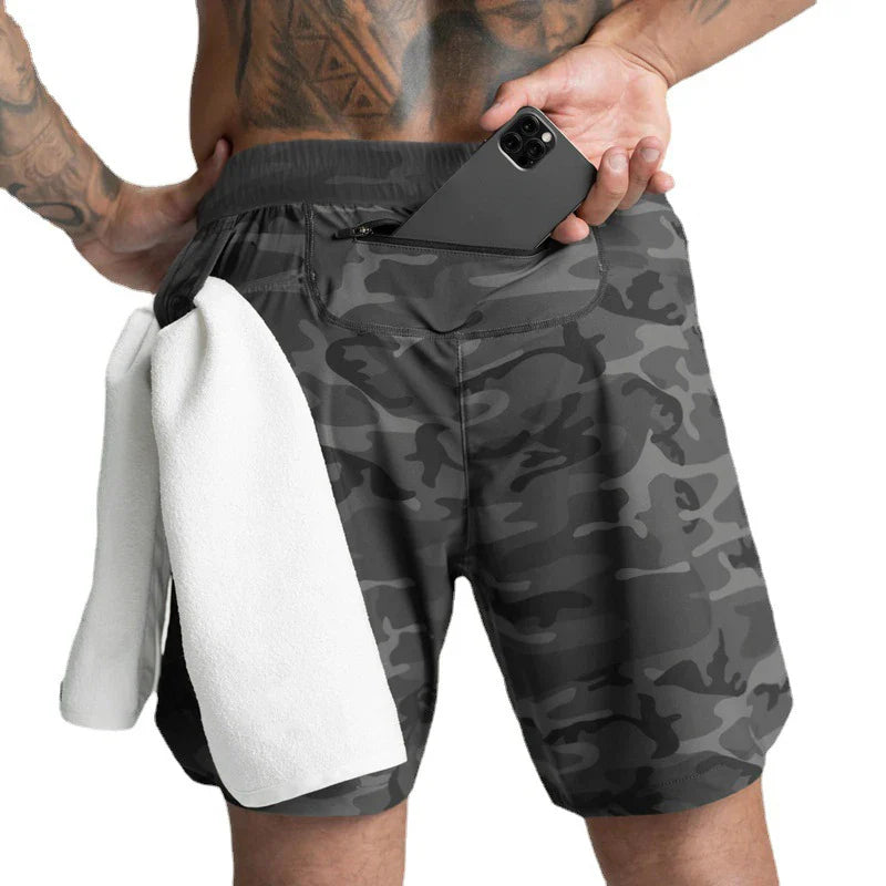 Men Quick Dry Fitness Shorts Breathable Athletic Casual Wear