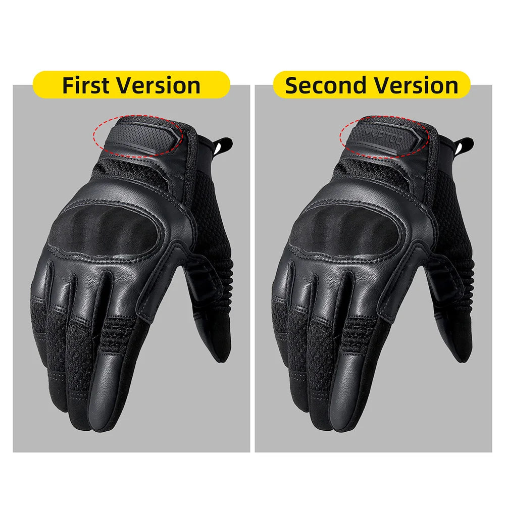 Touchscreen PU Leather Motorcycle Gloves Racing Pit Bike Riding Motorbike Moto Motocross Enduro Non-slip Protective Gear Men