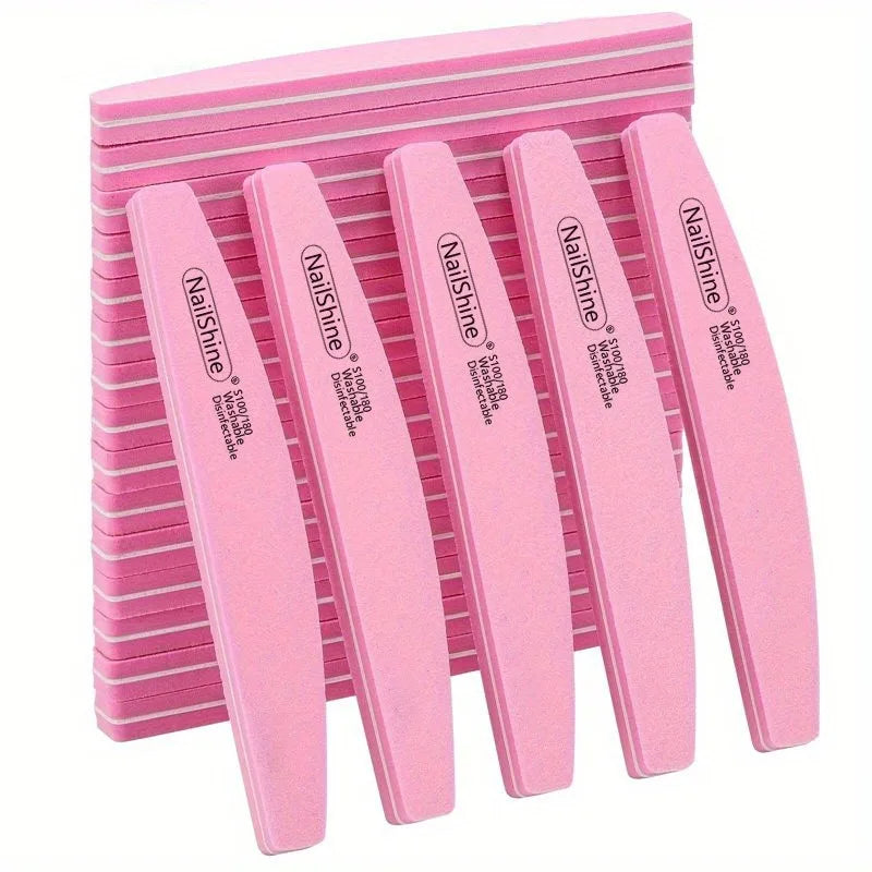2/5/10PCS Professional Double-sided Nail File Block Colorful Sponge Nail Polish Buffing Sanding Buffer Strip Polishing Pedicure