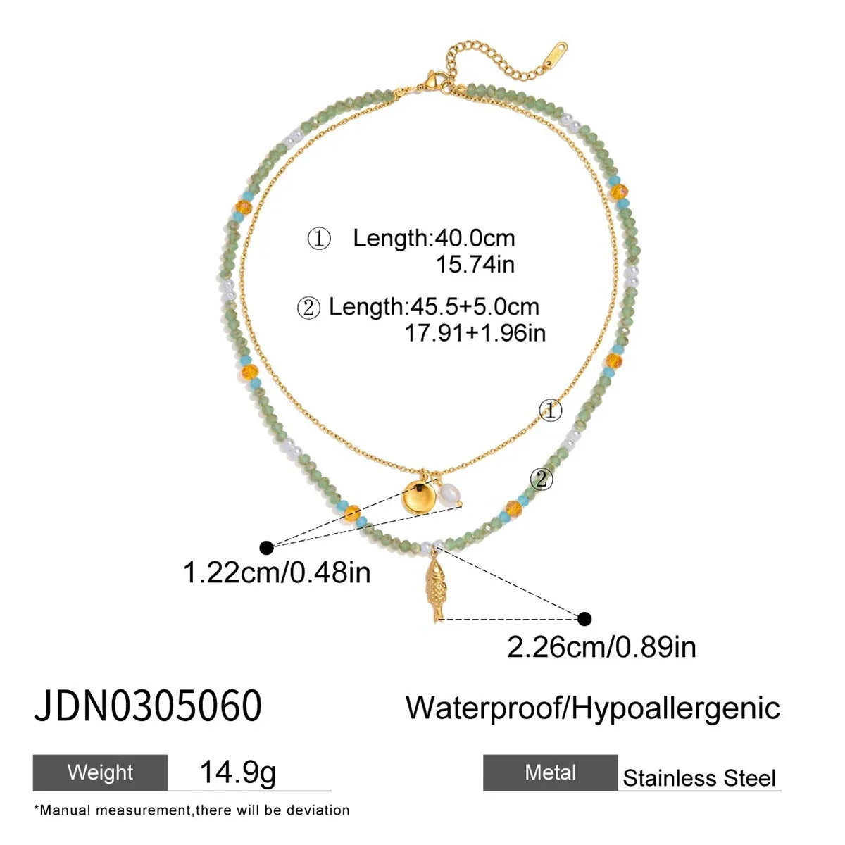Zora Y2K Trendy 18K Gold Color Plated Sun Cross Fish Moon Pendant Multi Layer Necklace Waterproof Stainless Steel Women Jewelry