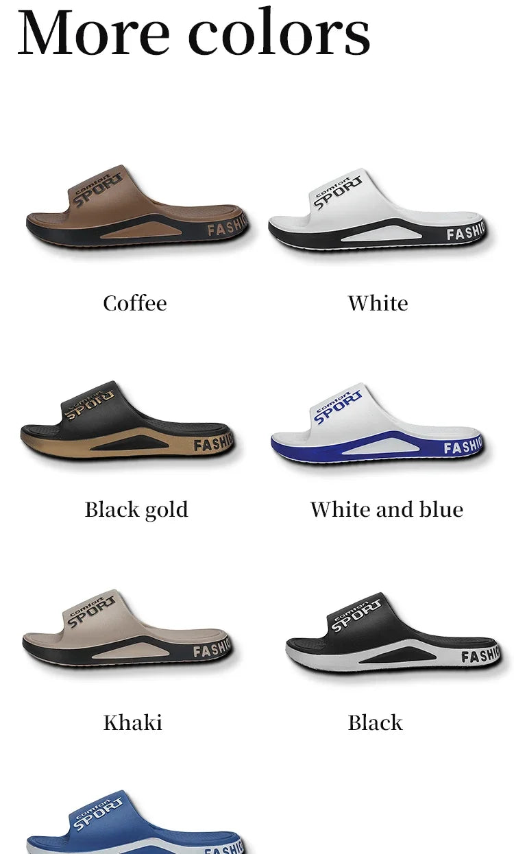 Fashion Men's Sandals Summer EVA Comfortable Anti-Slip Soft Soles House Slippers for Indoor Outdoor Wear Breathable Shower Slide