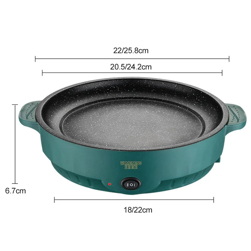 Electric MultiCooker 220V Non-Stick Frying Pan Household Barbecue Fried Steak Fish Omelette Cooking Machine