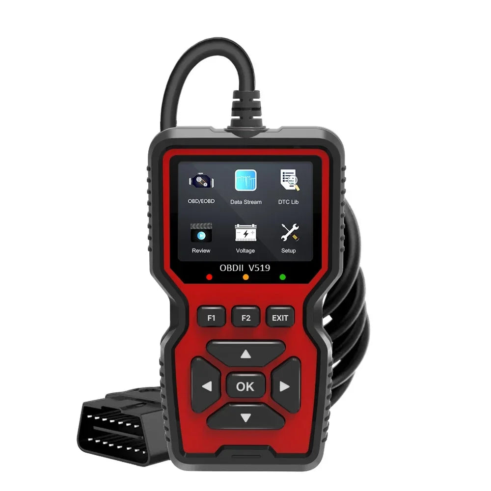 Scanner Code Reader Car Diagnostic Tool Engine Fault Code Reader for Turn V519 OBD2 Scanner Handheld Vehicle Inspection