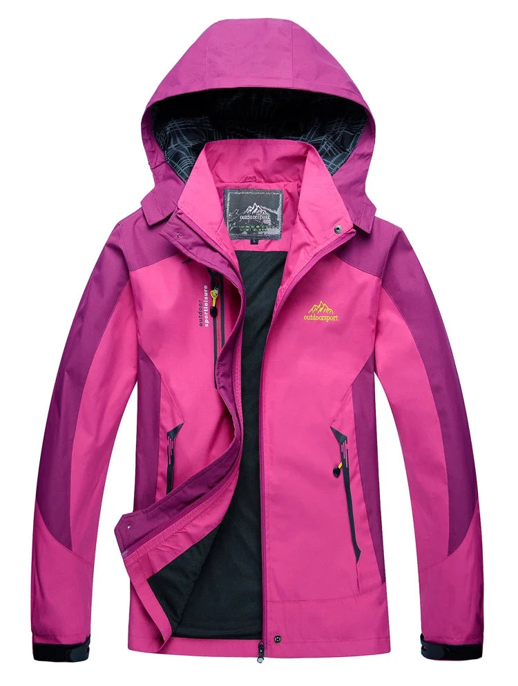 TRVLWEGO Women's Waterproof Hiking Jacket Windproof Windbreaker Camping Hunting Climbing Trekking Fishing Coat Outdoor Clothing