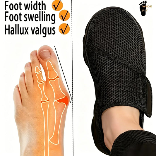 Unisex New Women Orthopedics Wide Feet Swollen Walking Casual Shoes Thumb Eversion Adjusting Soft Comfortable Diabetic Men Shoes