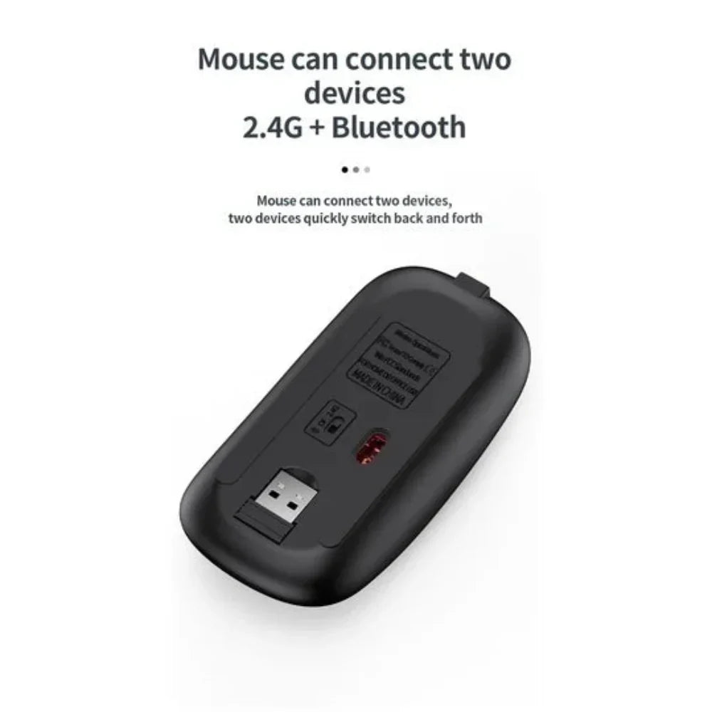 Onetify Rechargeable Bluetooth with 2.4Ghz Wireless Keyboard and Mouse Set