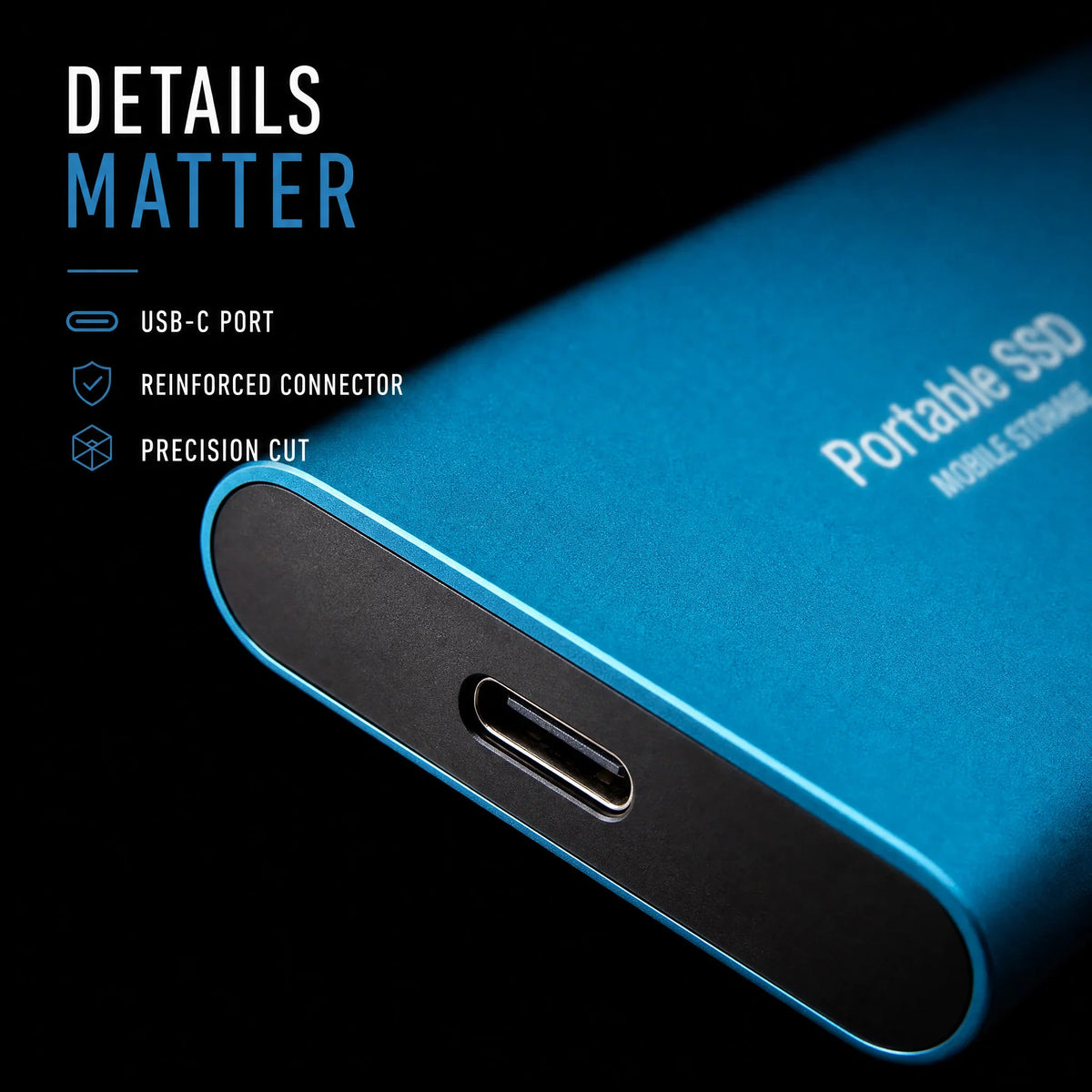 Reliable Slim Storage Device Portable External SSD 1TB 4TB 16TB 128TB High Speed for Notebook Laptop Computer