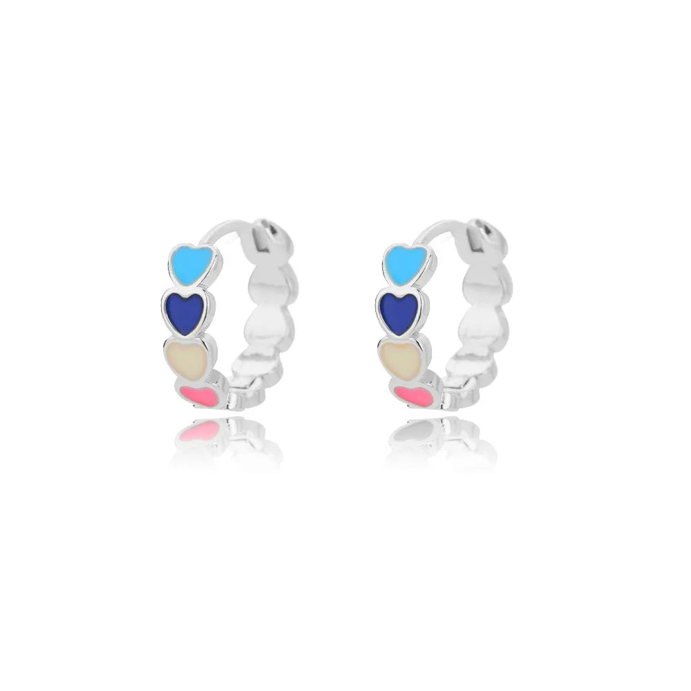 Hollow Zircon Heart Earrings For Women Stainless Steel Gold Color Heart Earring Luxury Wedding Couple Jewelry Gift Free Shipping