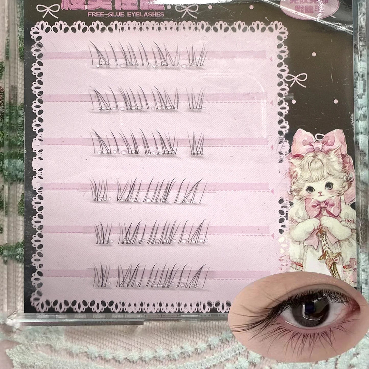 Natural Looking Lower Fake Eyelashes Wispy Cosplay Individual Lashes Cluster Comic False Eyelashes For Beauty Perfect Eye Makeup