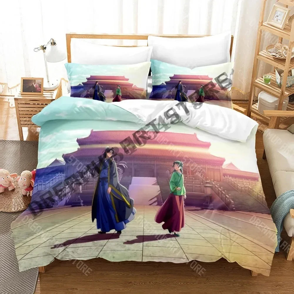 3D Print Apothecary Diaries Bedding Set Single Twin Full Queen King Size Bed Set Adult Bedroom Duvetcover Sets Anime Bed Sheet